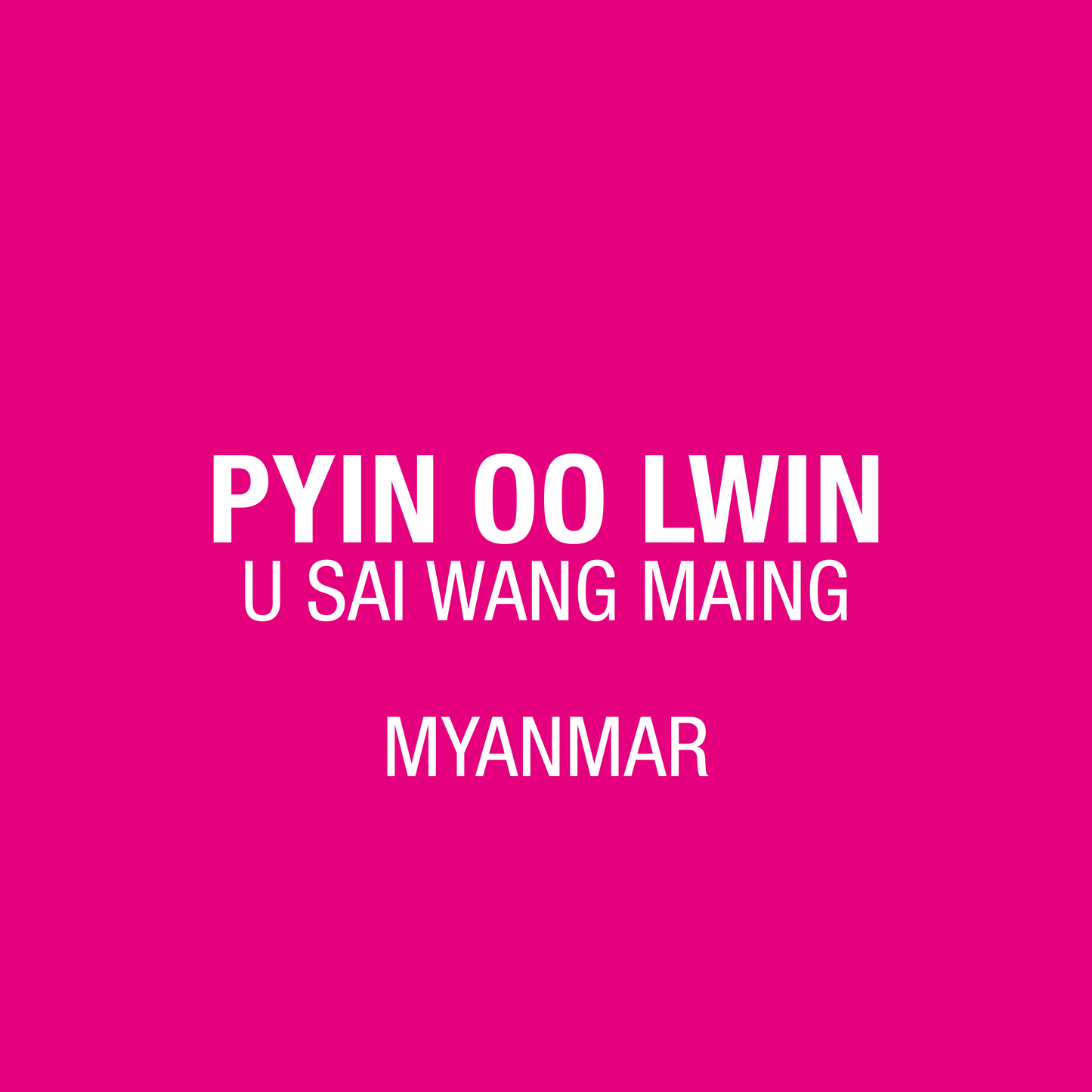 Myanmar Pyin Oo Lwin